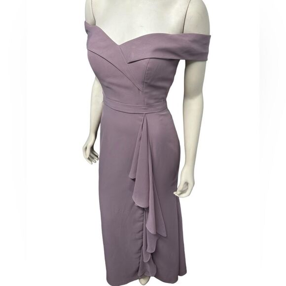 NWT JJ’s House Light Purple Bridesmaid Dress Formal Gown Maxi Prom Off Shoulder - Picture 2 of 10